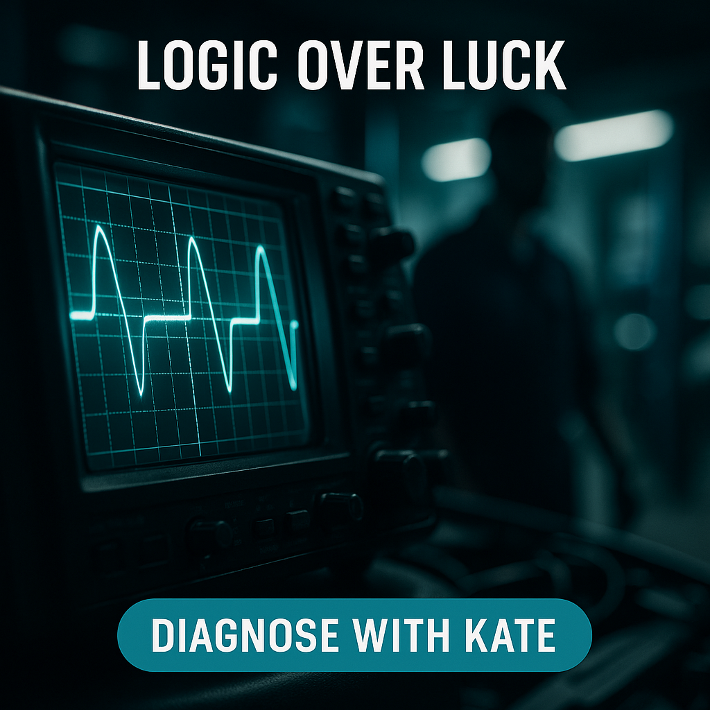 Logic over luck, oscilloscope