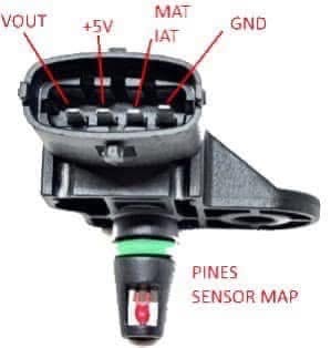 MAP sensor connector pinout reference diagram